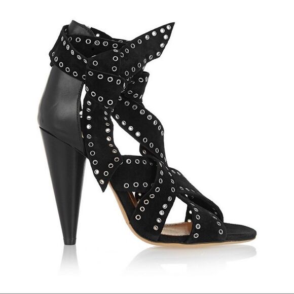 Isabel Marant-Lace Up Wrap Ankle Heels (38) - Picture 2 of 16